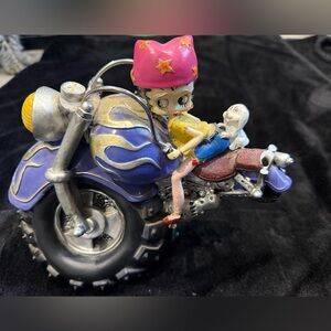 Betty Boop on a Motorcycle Coin Bank
